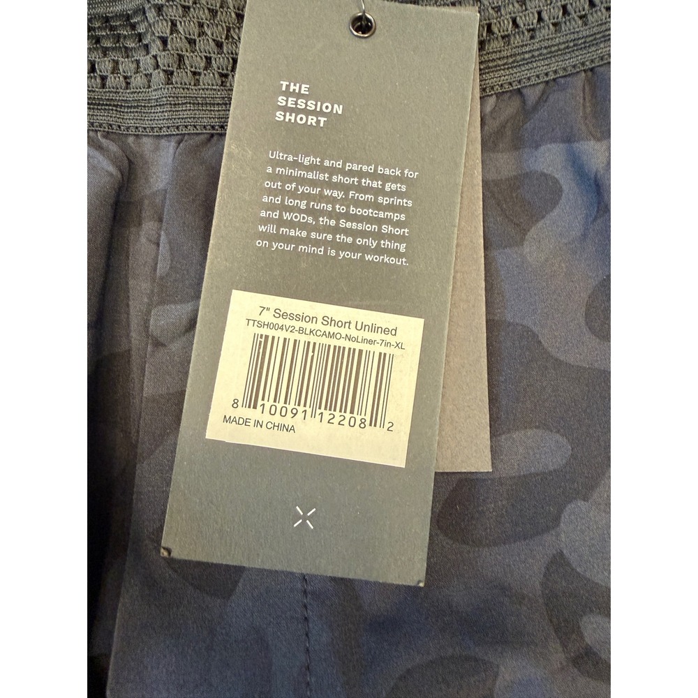 Ten Thousand Session Short 7in Unlined Mens XL Black Camo NEW - Picture 2 of 5